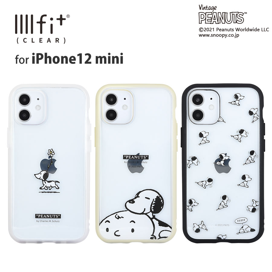 ピーナッツ　IIIIfit clear iPhone12 mini対応ケース