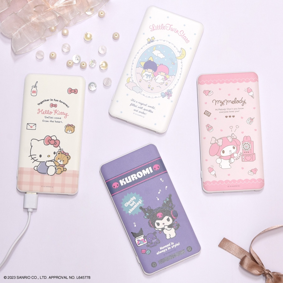 サンリオキャラクターズ USB / USB Type-C 4000mAh リチウムイオンポリマー充電器 2.1A
