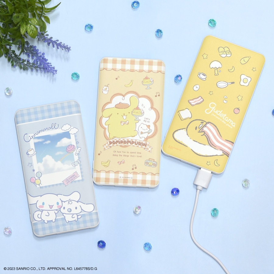 サンリオキャラクターズ USB / USB Type-C 4000mAh リチウムイオンポリマー充電器 2.1A