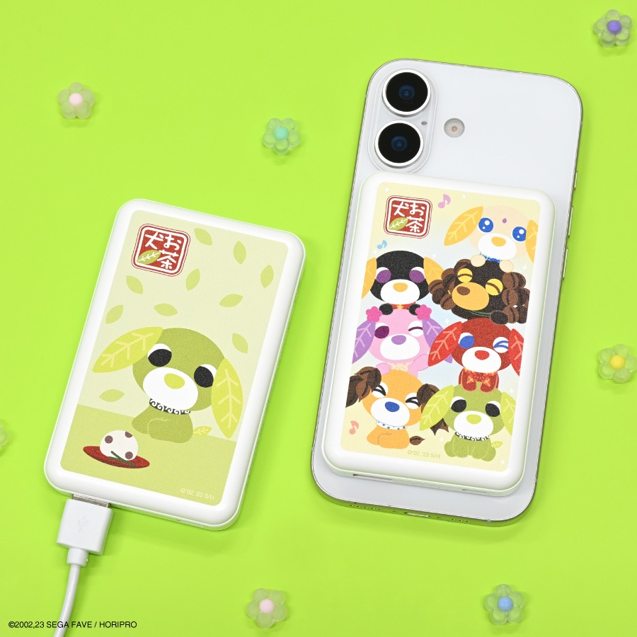 お茶犬 MagSafe 対応 ワイヤレスリチウム充電器 5000mAh