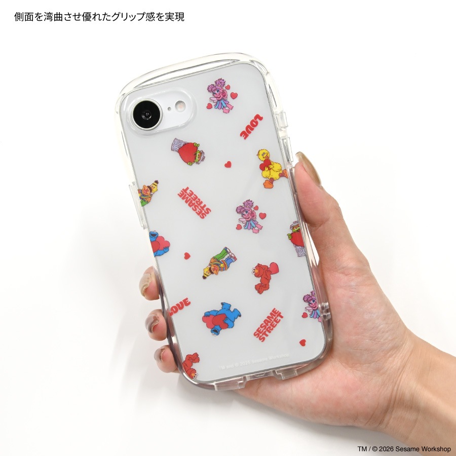 セサミストリート iPhone17e / 16e 対応 クリスタルクリアケース