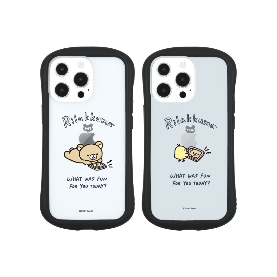 リラックマ　iPhone13 Pro対応 ハイブリッドクリアケース