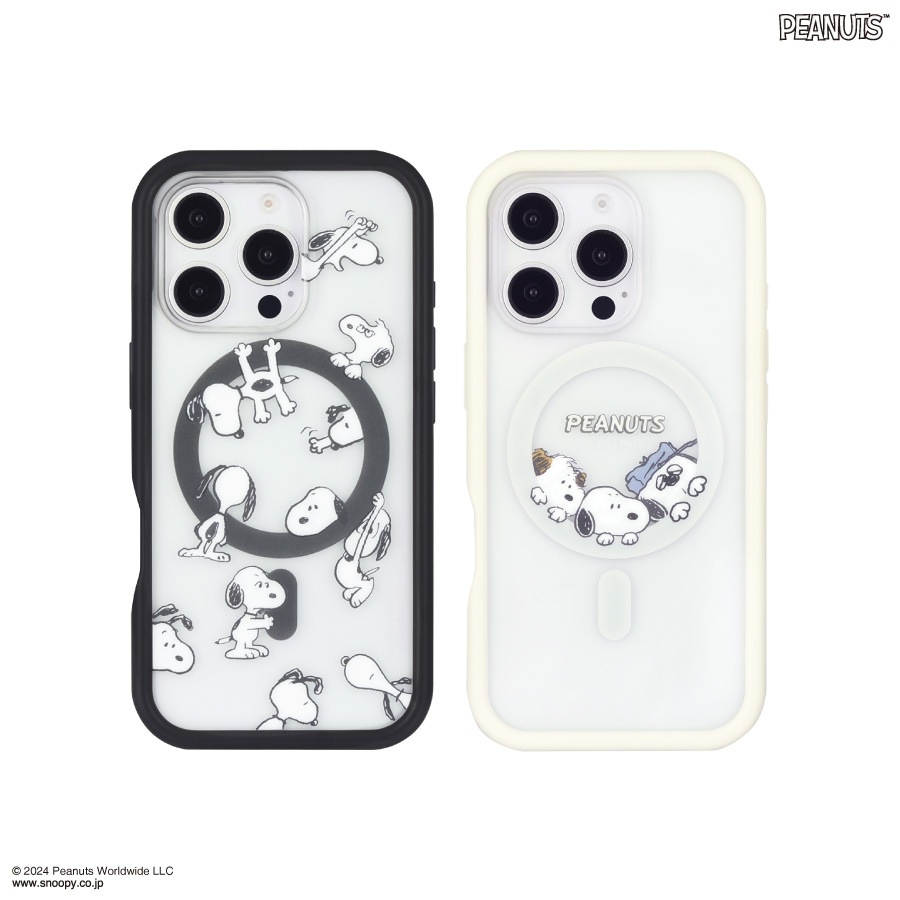 ピーナッツ スヌーピー iPhone16 Pro MagSafe 対応 プランプフレーム
