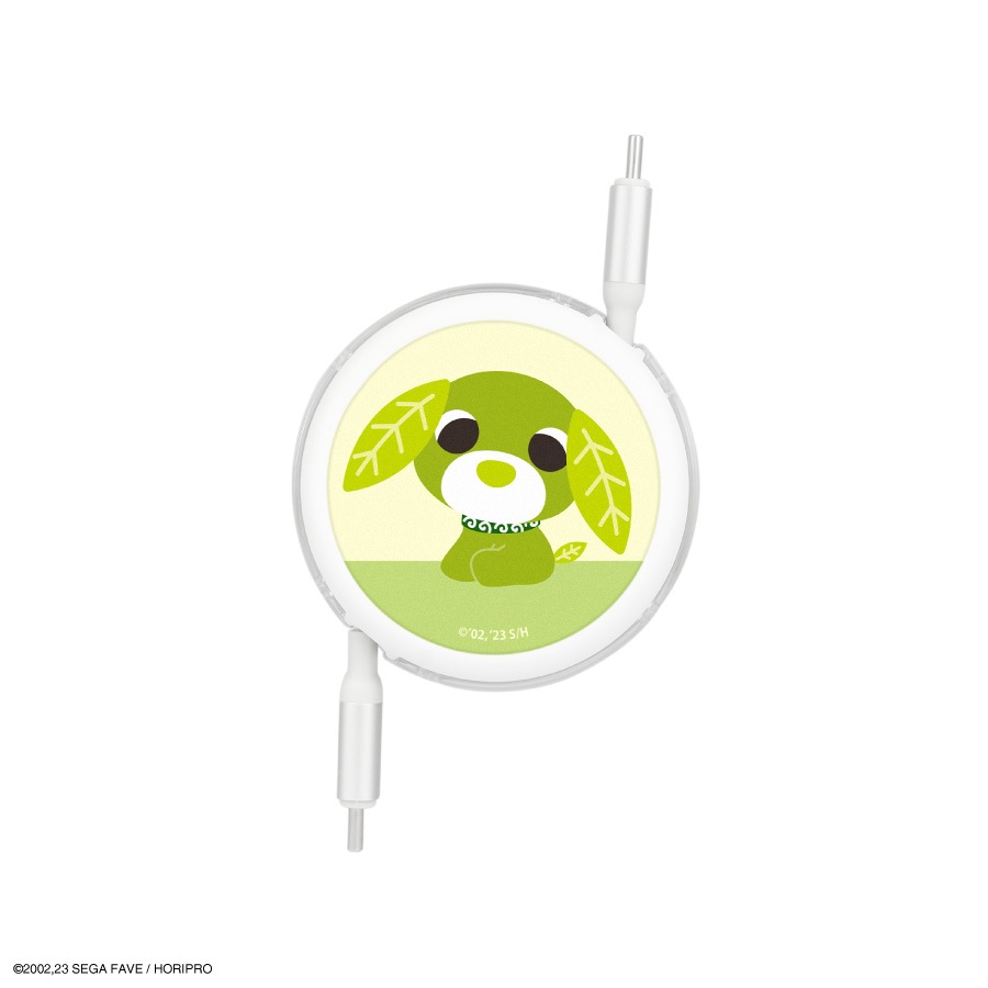 お茶犬 PD60W 対応 USB2.0 リール式 Type-C ケーブル