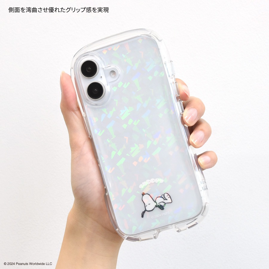 ピーナッツ スヌーピー iPhone16 対応 クリスタルクリアケース
