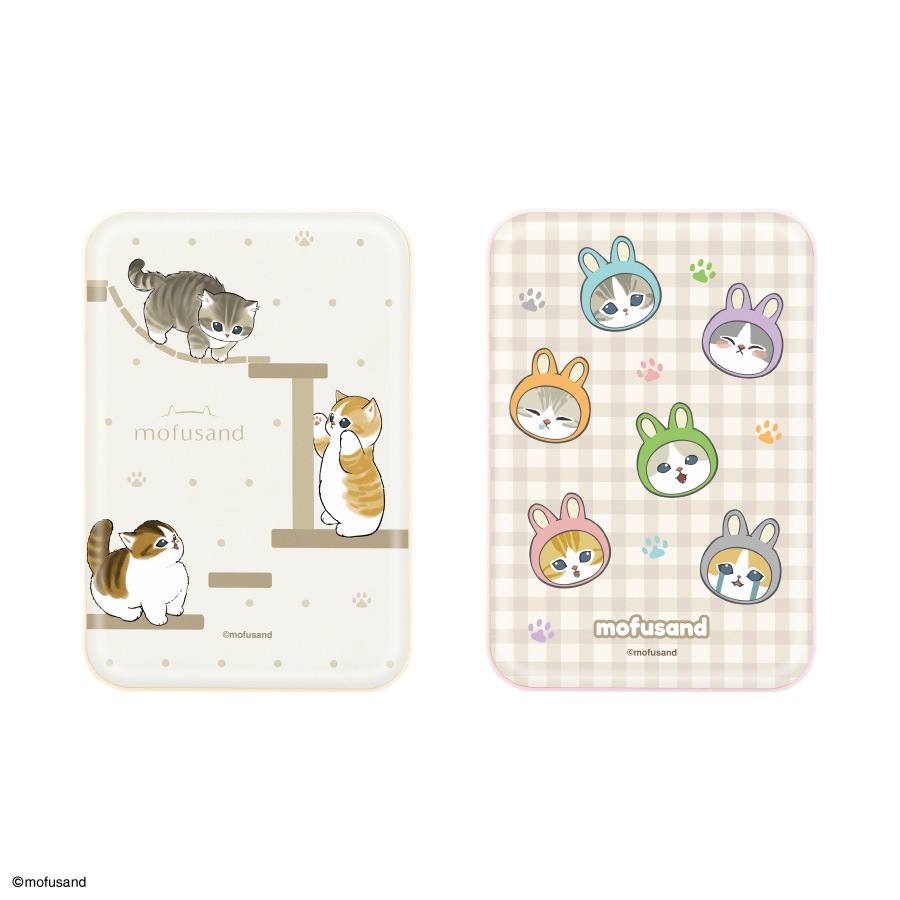 3月上旬発売予定　mofusand MagSafe対応 ワイヤレスリチウム充電器 5000mAh