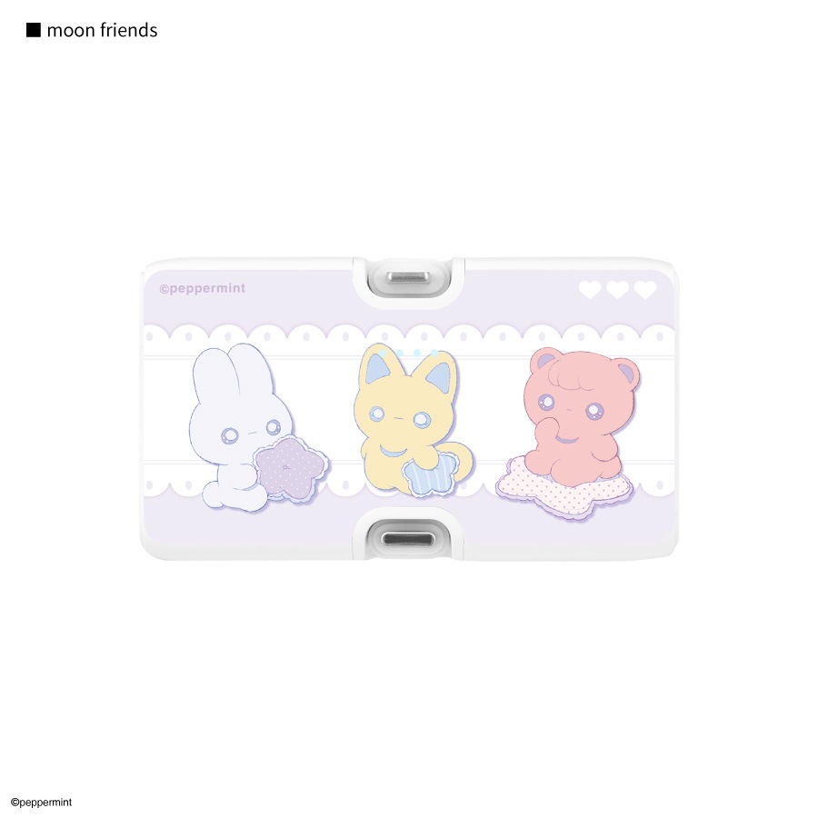 ペパーミント Lightning / Type-C コネクタ付き リチウムイオン充電器 4000mAh
