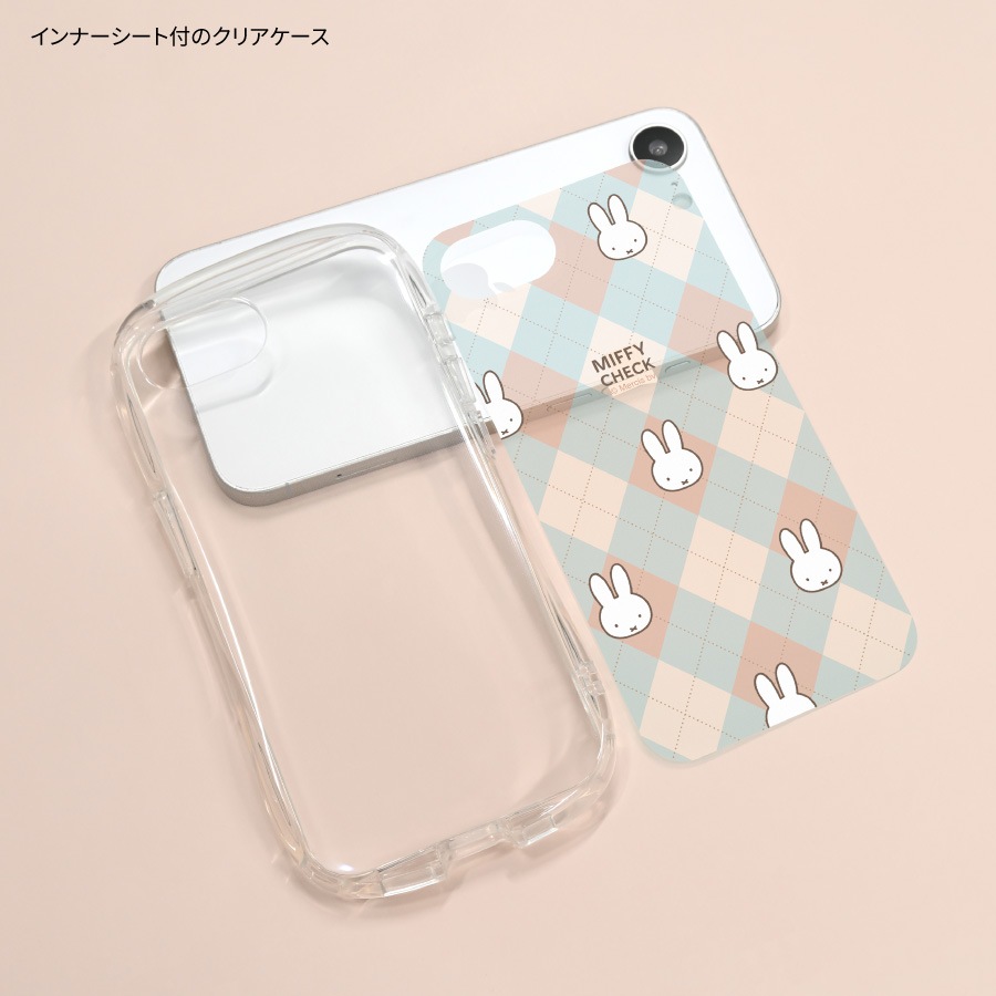 ミッフィー MIFFY CHECK iPhone17e / 16e 対応 クリスタルクリアケース