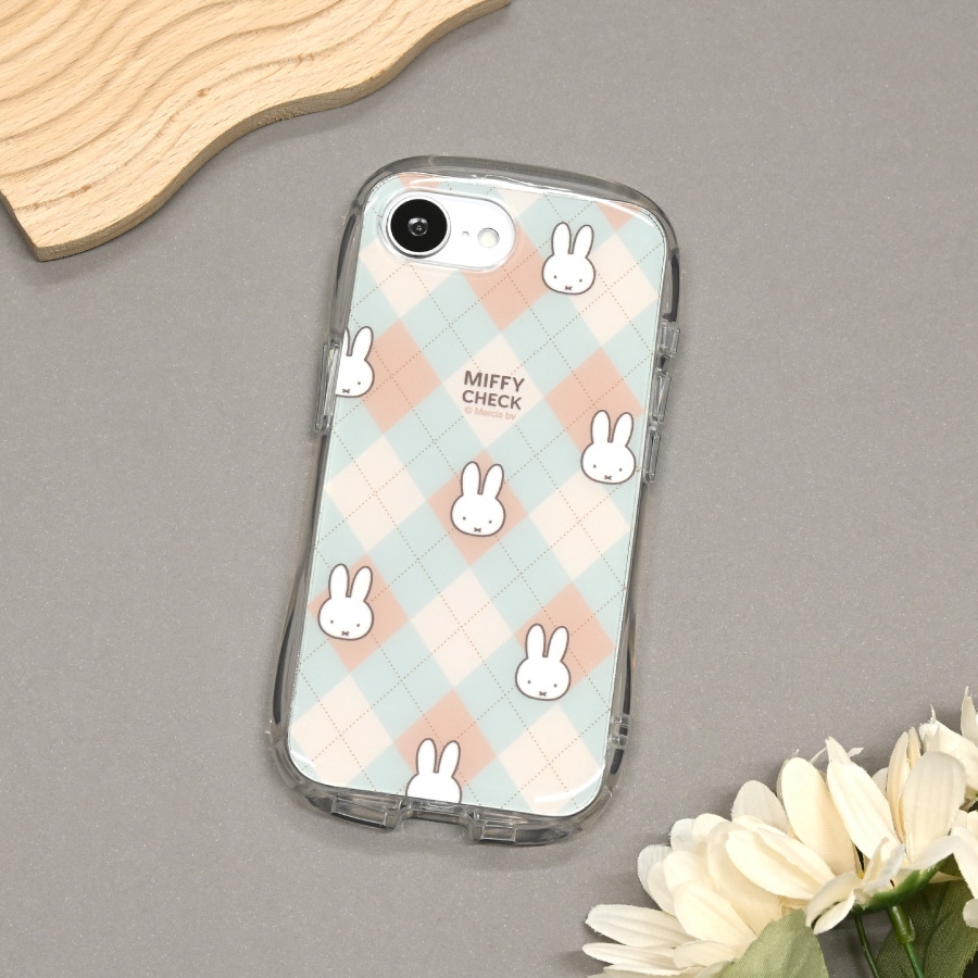 ミッフィー MIFFY CHECK iPhone17e / 16e 対応 クリスタルクリアケース