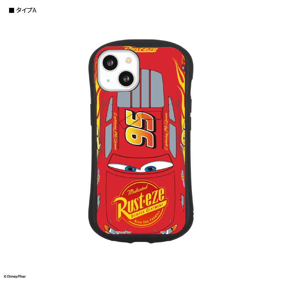 カーズ ／ iPhone13 対応 ハイブリッドガラスケース