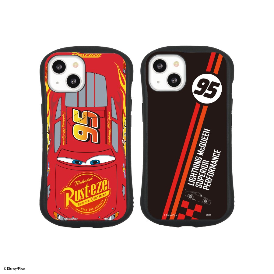 カーズ ／ iPhone13 対応 ハイブリッドガラスケース