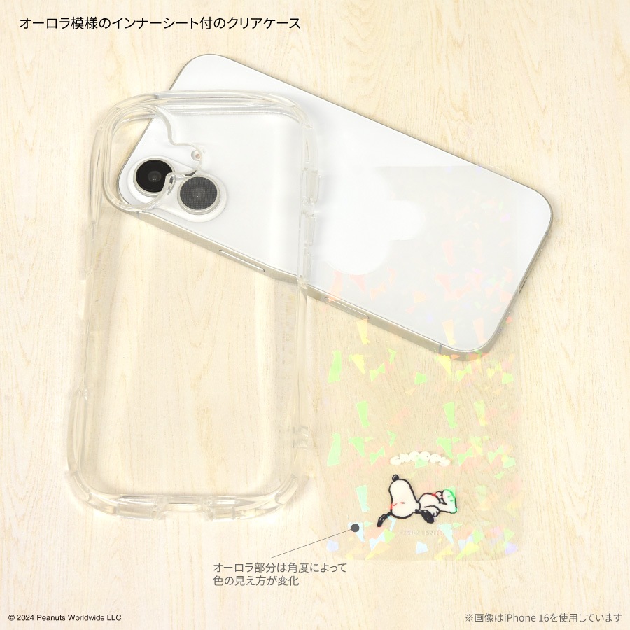 ピーナッツ スヌーピー iPhone16 Pro 対応 クリスタルクリア