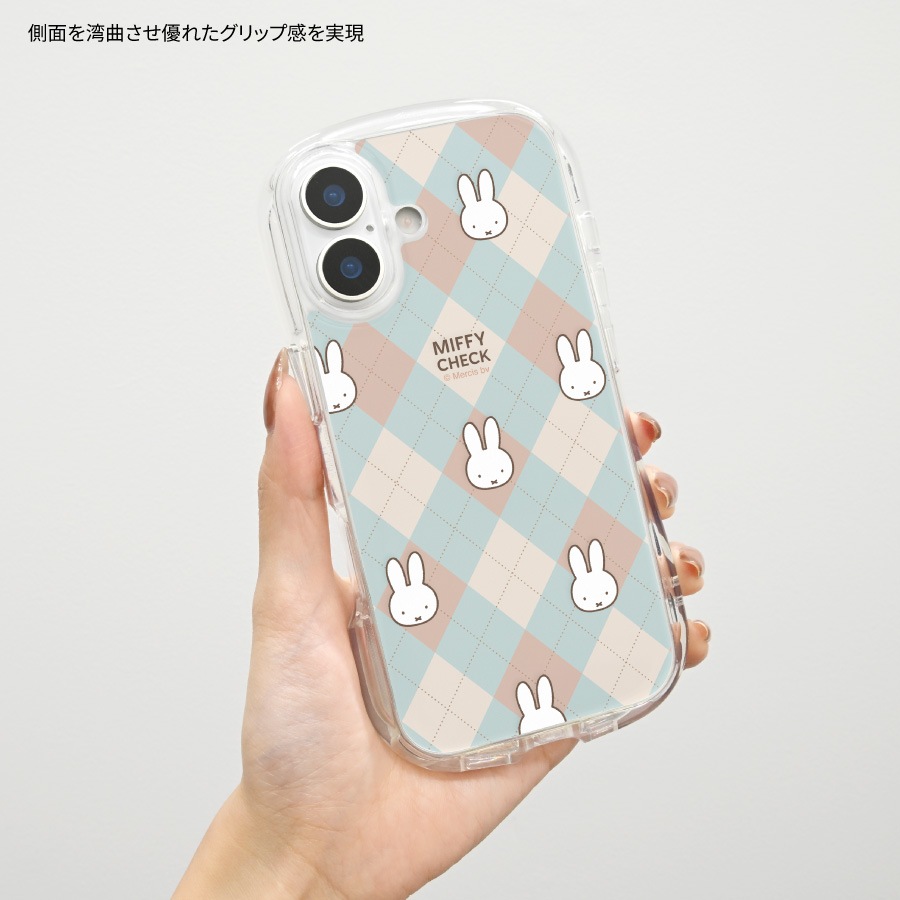 ミッフィー MIFFY CHECK iPhone17 対応 クリスタルクリアケース | ま行