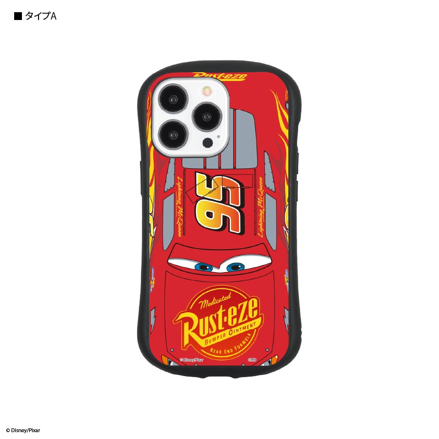 カーズ ／ iPhone13 Pro 対応 ハイブリッドガラスケース