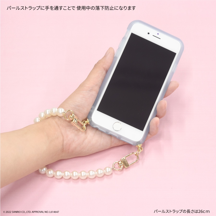 サンリオキャラクターズ IIIIfit Strap_Pearl iPhoneSE(第3世代/第2世代)/8/7/6s/6対応 ケース