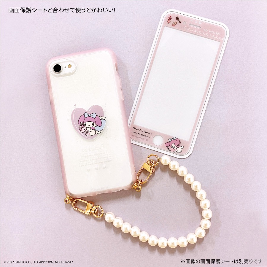 サンリオキャラクターズ IIIIfit Strap_Pearl iPhoneSE(第3世代/第2世代)/8/7/6s/6対応 ケース