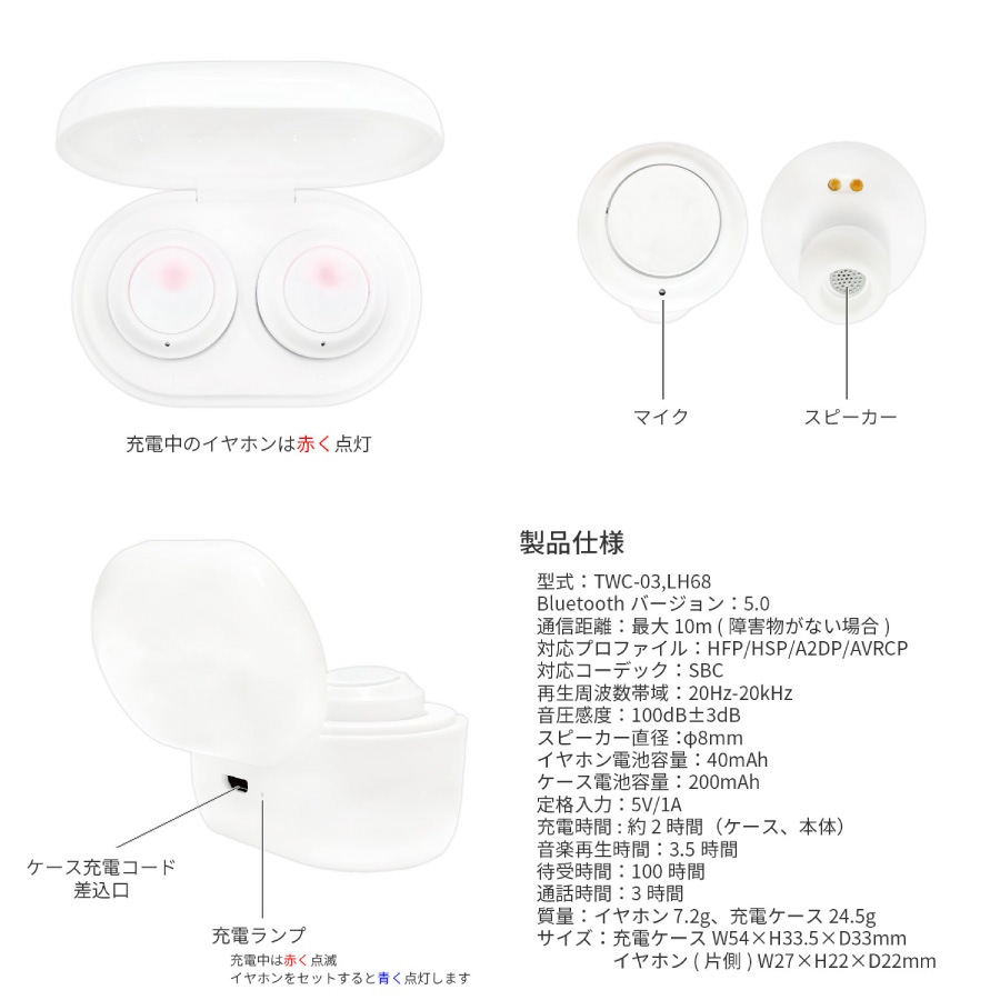 ディズニーキャラクター ／ 完全ワイヤレスステレオイヤホン ディズニーキャラクター ／ 完全ワイヤレスステレオイヤホン