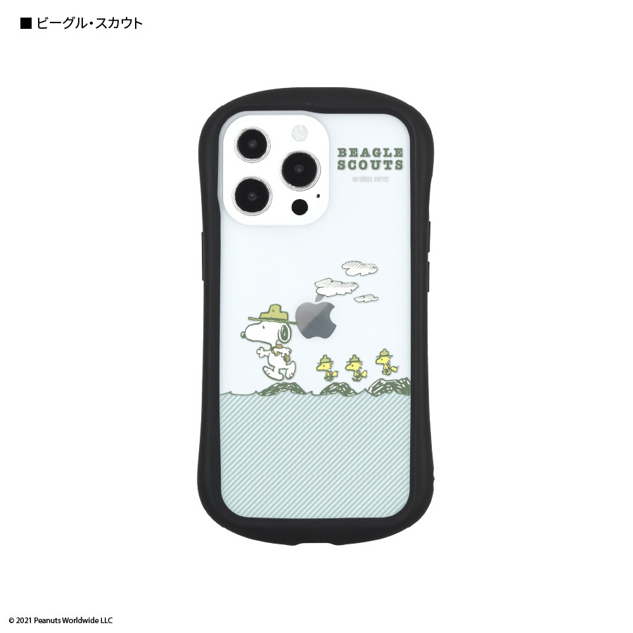 ピーナッツ　iPhone13 Pro対応ハイブリッドクリアケース