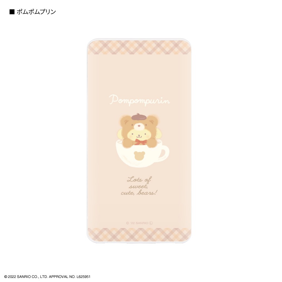 サンリオキャラクターズ ラテクマ USB/USB Type-C 4000mAh リチウムイオンポリマー充電器 2.1A