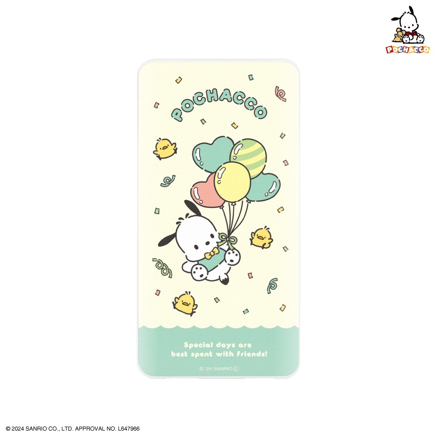 ポチャッコパーティ USB / USB Type-C 4000mAh リチウムイオンポリマー充電器 2.1A