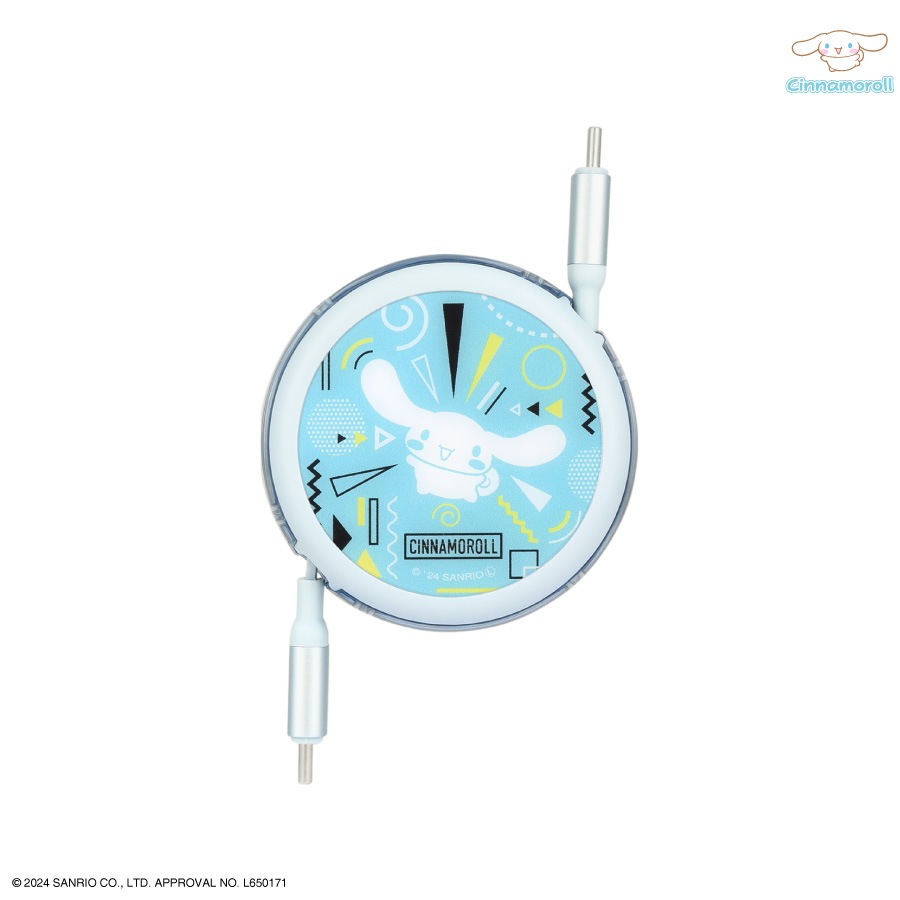 シナモロール Modern PD60W 対応 USB2.0 リール式 Type-C ケーブル