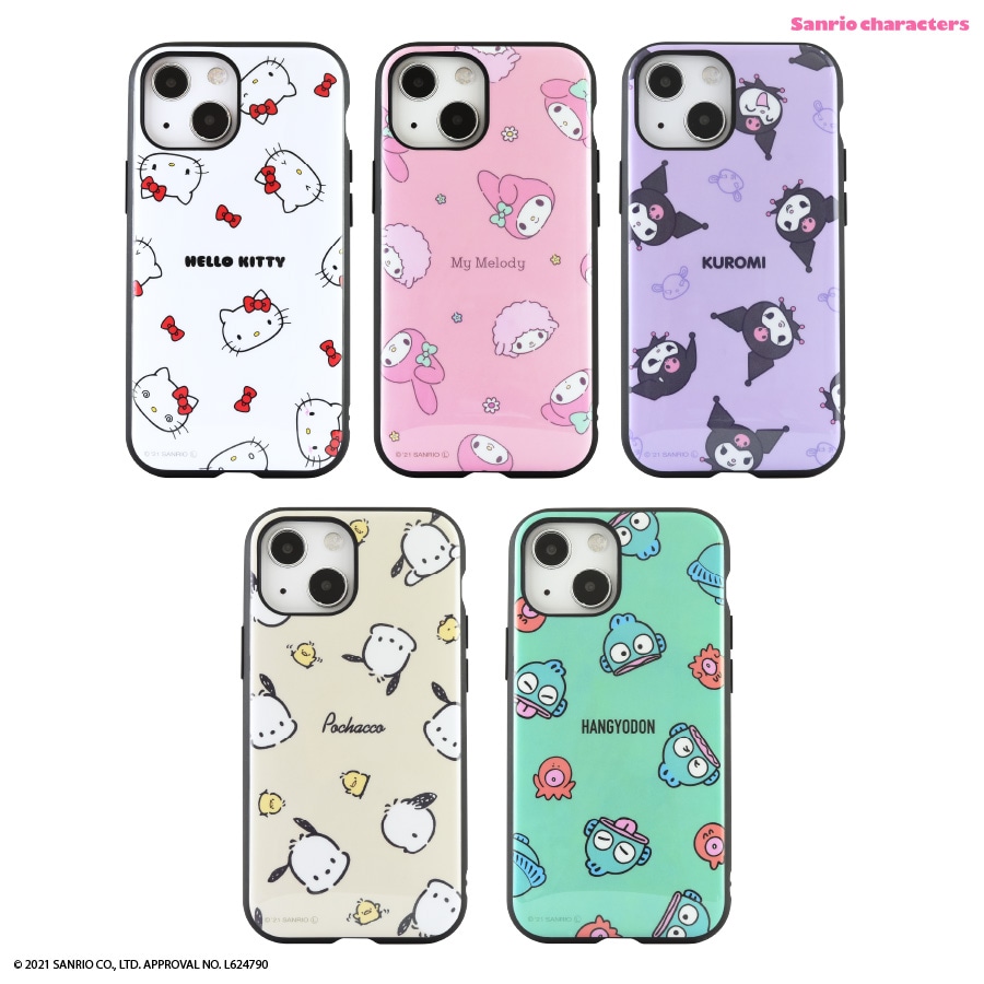 2887サンリオ指人形 &ハローキティフルーツケース付き サンリオキャラクターズ IIIIfit Clear iPhone12 mini対応ケース