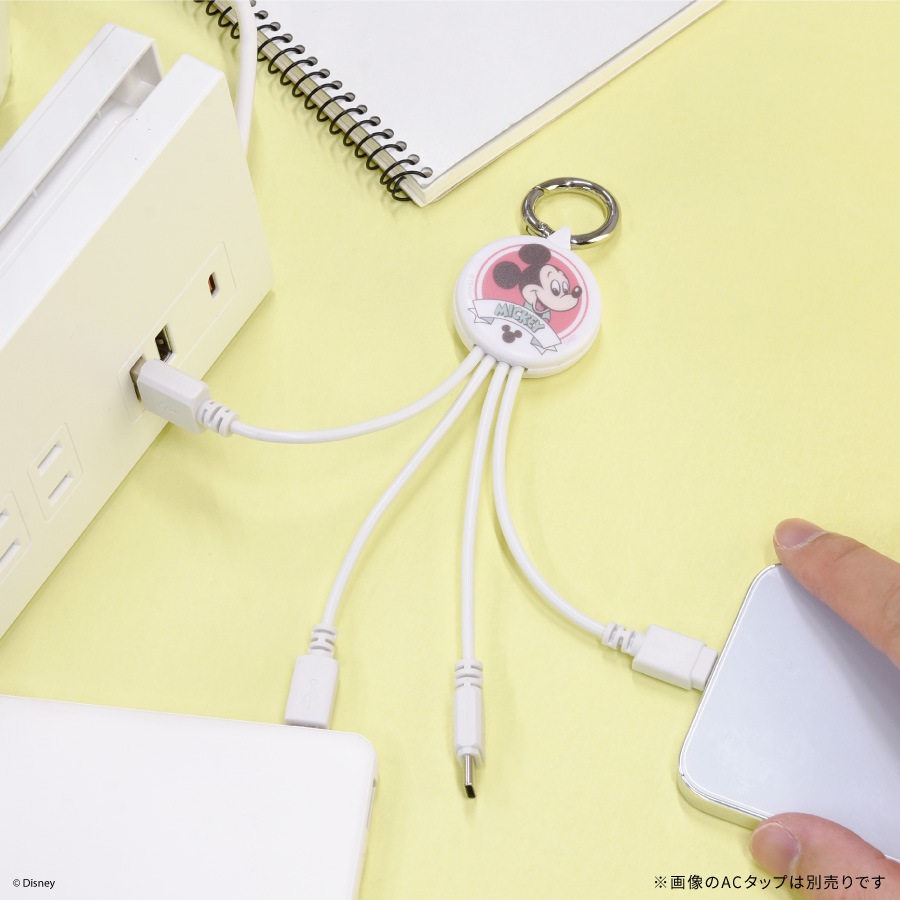 ディズニーキャラクター ／ マルチ充電ケーブル