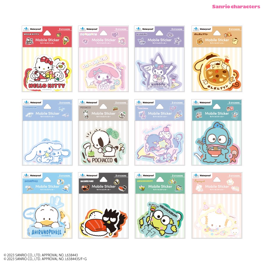 サンリオキャラクターズ モバイルステッカー | 新着アイテム