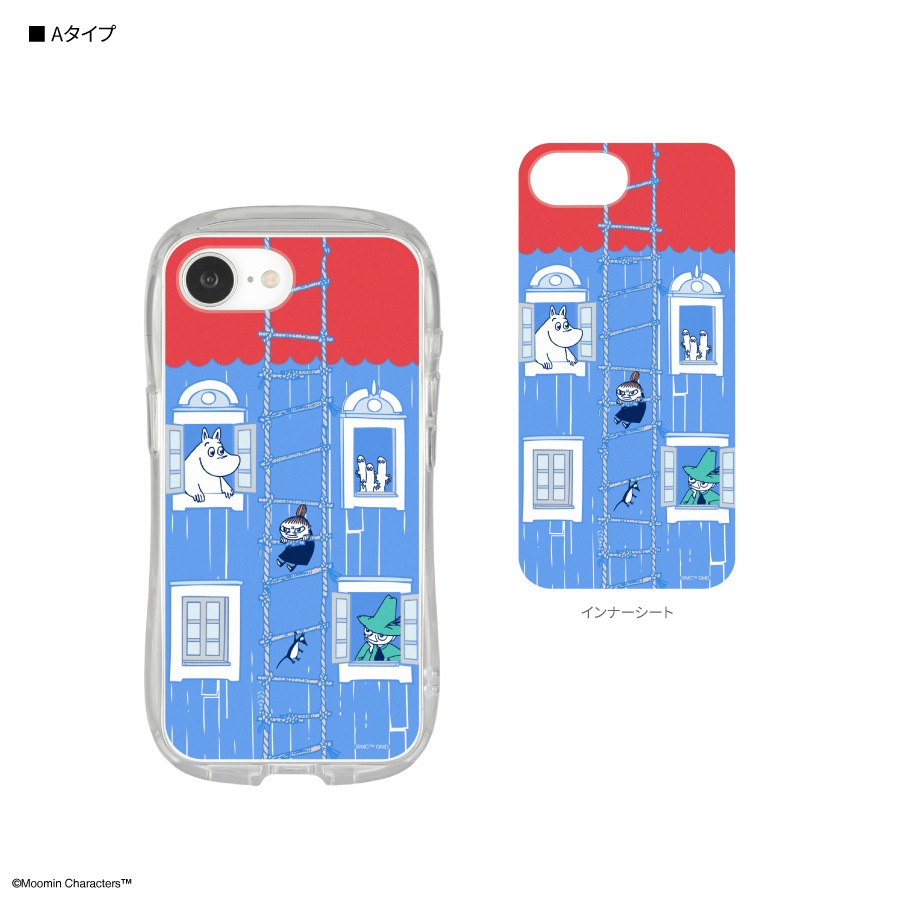 ムーミン iPhone16e 対応 クリスタルクリアケース