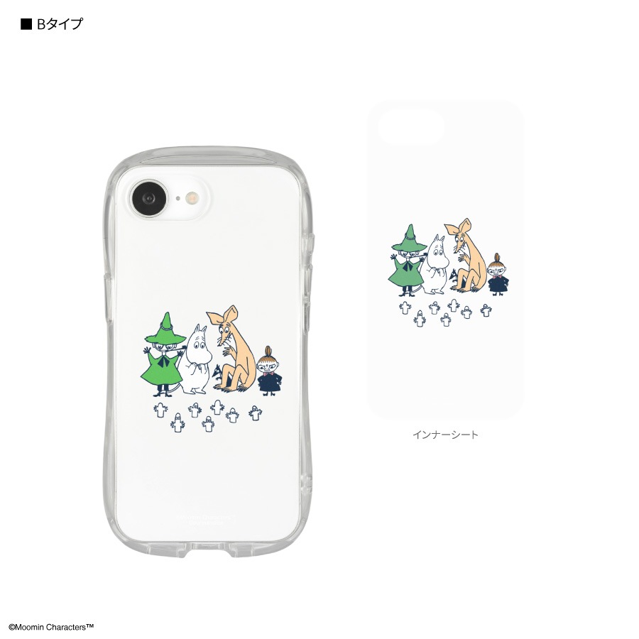 ムーミン iPhone16e 対応 クリスタルクリアケース