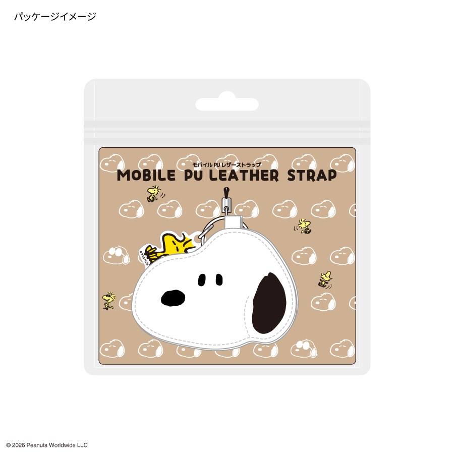 ピーナッツ スヌーピー モバイル PU レザーストラップ