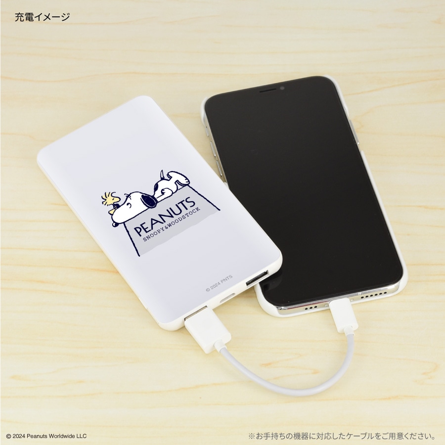 ピーナッツ スヌーピー USB / USB Type-C 4000mAh リチウムイオンポリマー充電器 2.1A