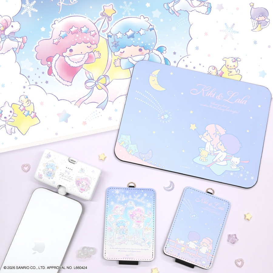 リトルツインスターズ Lightning / Type-C コネクタ付き リチウムイオン充電器 4000mAh