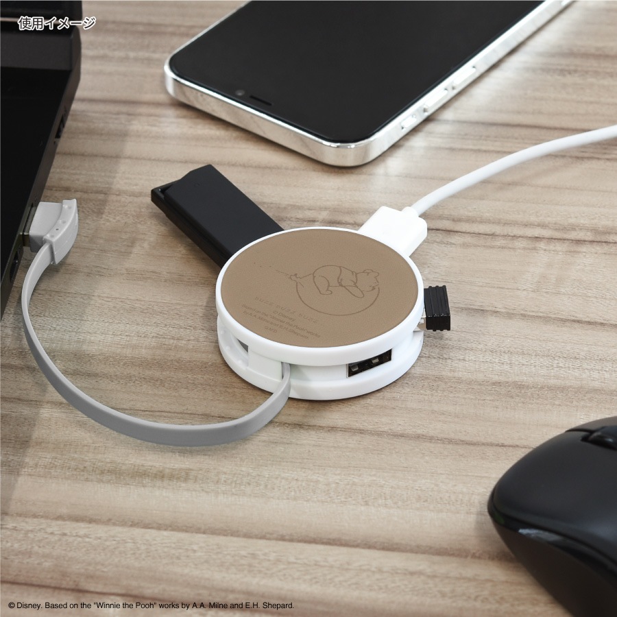 ディズニーキャラクター ／ ラウンドUSBハブ