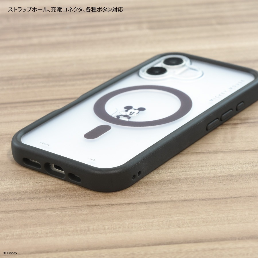 Mickey & Friends Frame Case iPhone ケース MagSafe 対応 ディズニーキャラクター ／ iPhone16 MagSafe 対応 プランプ