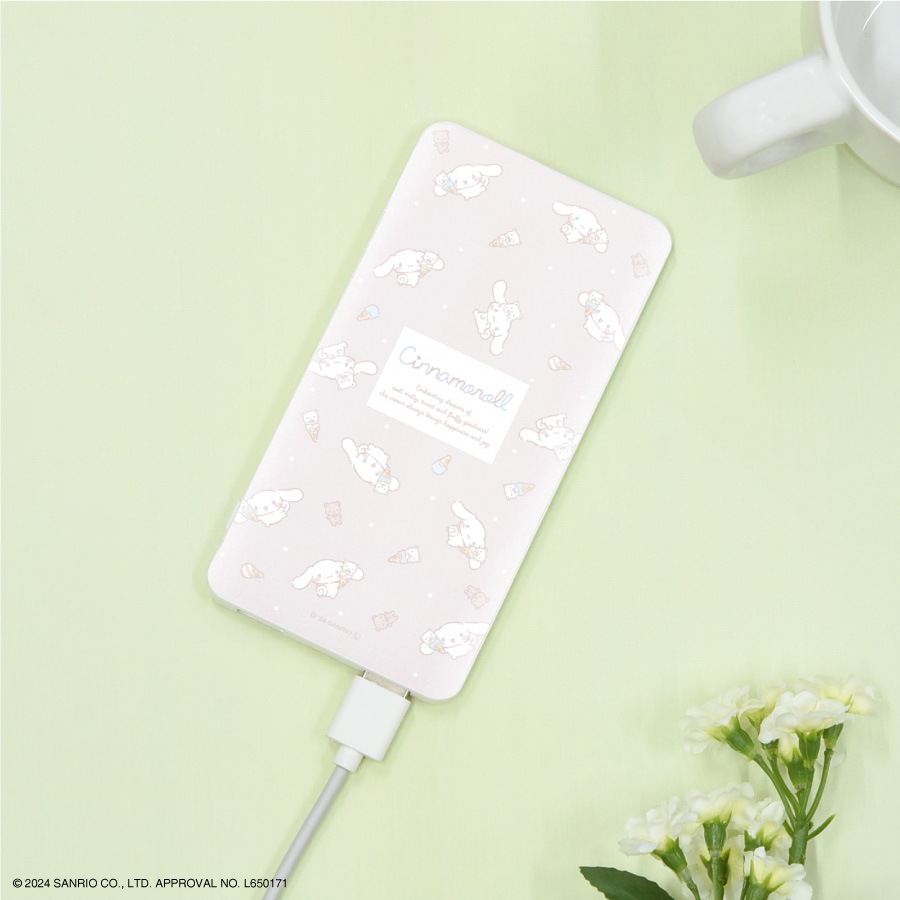 シナモロール のんびりナチュラル USB / USB Type-C 4000mAh リチウムイオンポリマー 充電器 2.1A