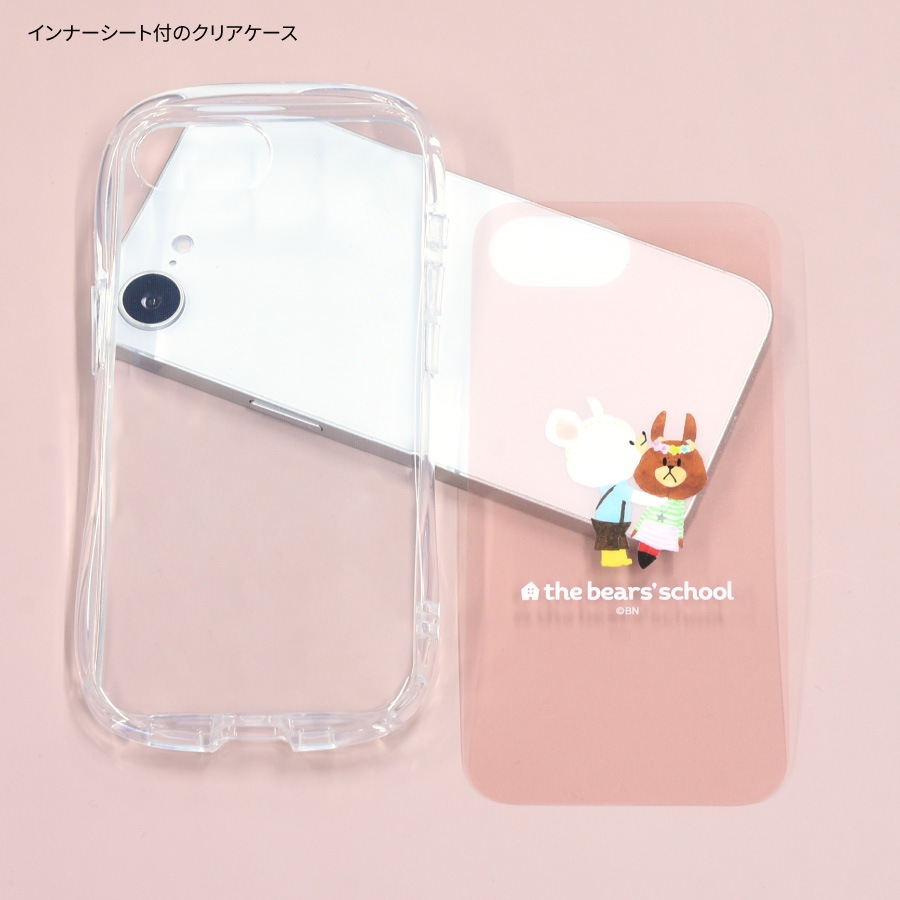 くまのがっこう iPhone16e 対応 クリスタルクリアケース