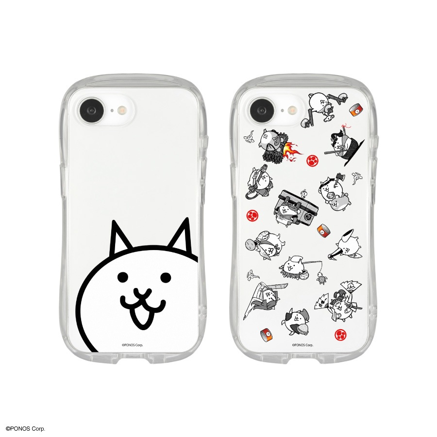 にゃんこ大戦争 iPhone16e 対応 クリスタルクリアケース