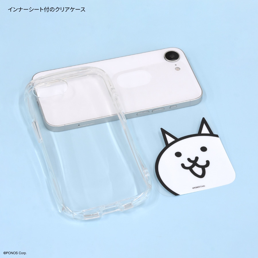 にゃんこ大戦争 iPhone16e 対応 クリスタルクリアケース