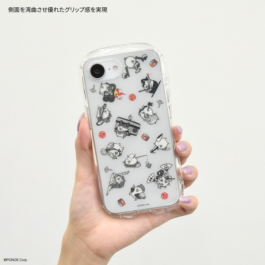 にゃんこ大戦争 iPhone16e 対応 クリスタルクリアケース