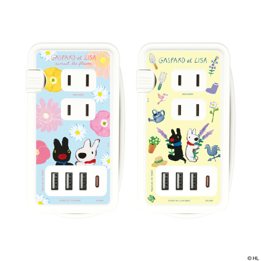 リサとガスパール USB / USB Type-C 付き ACタップ | アイテムから探す