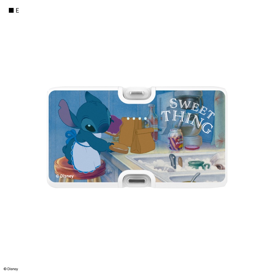 ディズニーキャラクター ／ Lightning / Type-C コネクタ付き リチウムイオン充電器 4000mAh