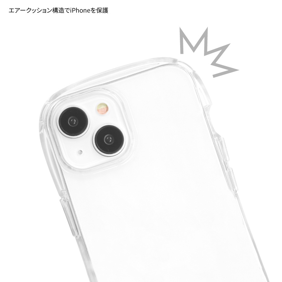 iPhone 15 / 14 / 13 対応 クリスタルクリアケース