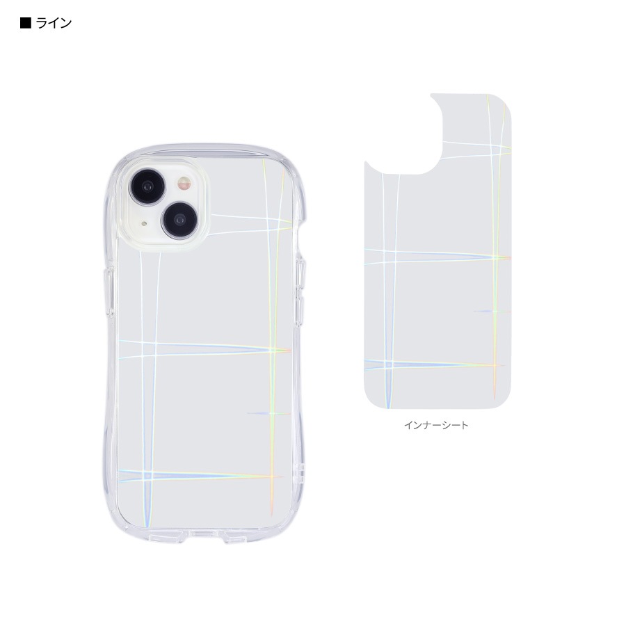 iPhone 15 / 14 / 13 対応 クリスタルクリアケース