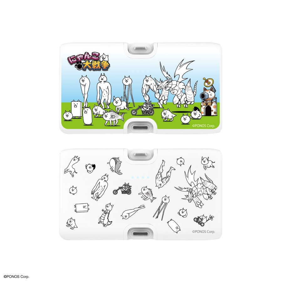 にゃんこ大戦争 Lightning / Type-C コネクタ付き リチウムイオン充電器 4000mAh