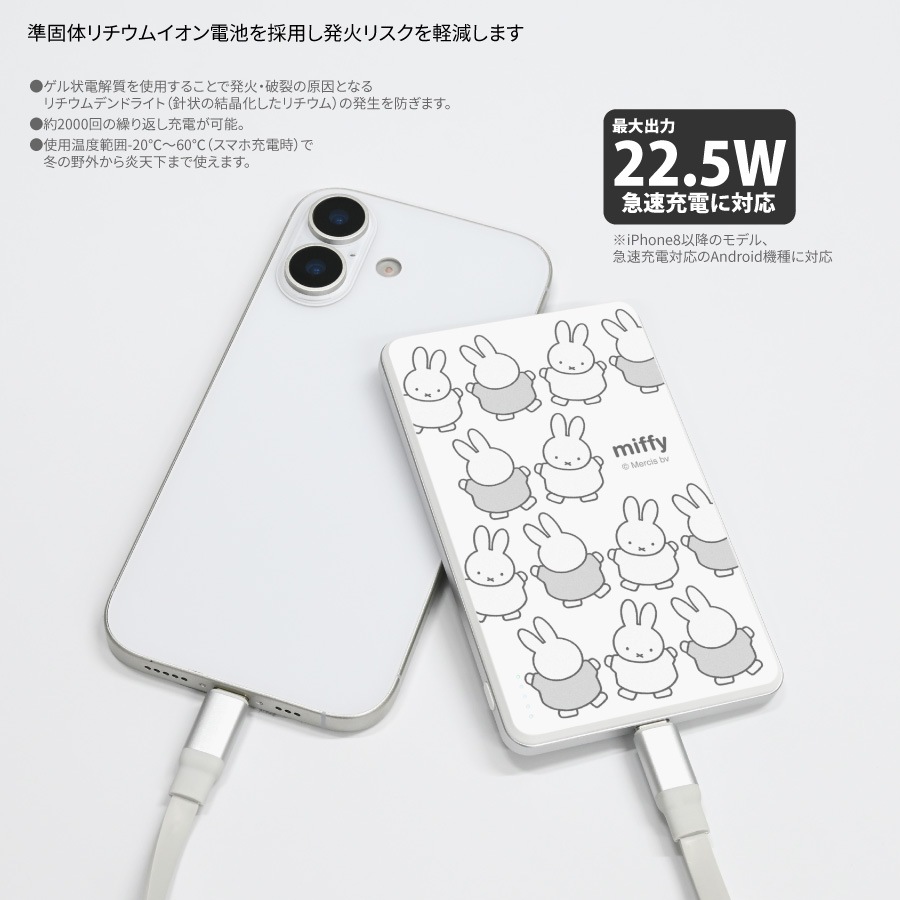ミッフィー 準固体リチウムイオン電池 モバイルバッテリー | アイテム