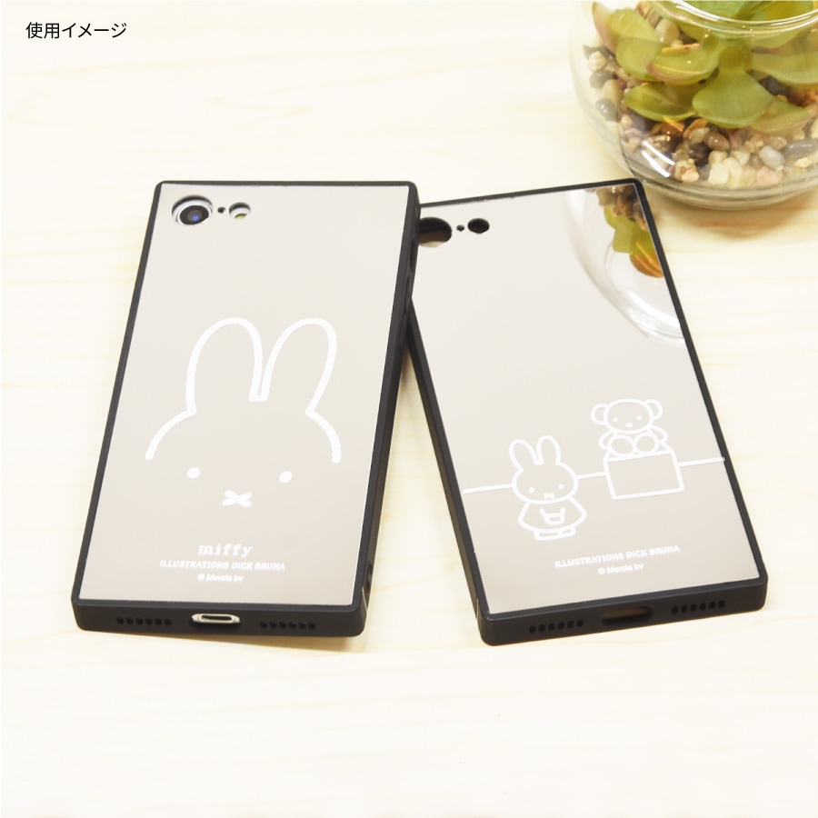 ミッフィー iPhoneSE(第2世代)/8/7対応 スクエアミラーケース