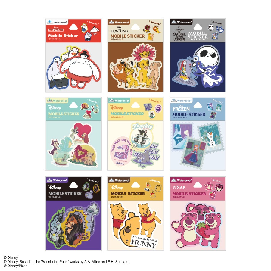 ディズニーキャラクター、ピクサーキャラクター ／ モバイルステッカー
