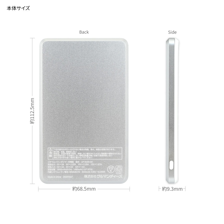 ディズニーキャラクター ／ 準固体リチウムイオン電池 モバイルバッテリー