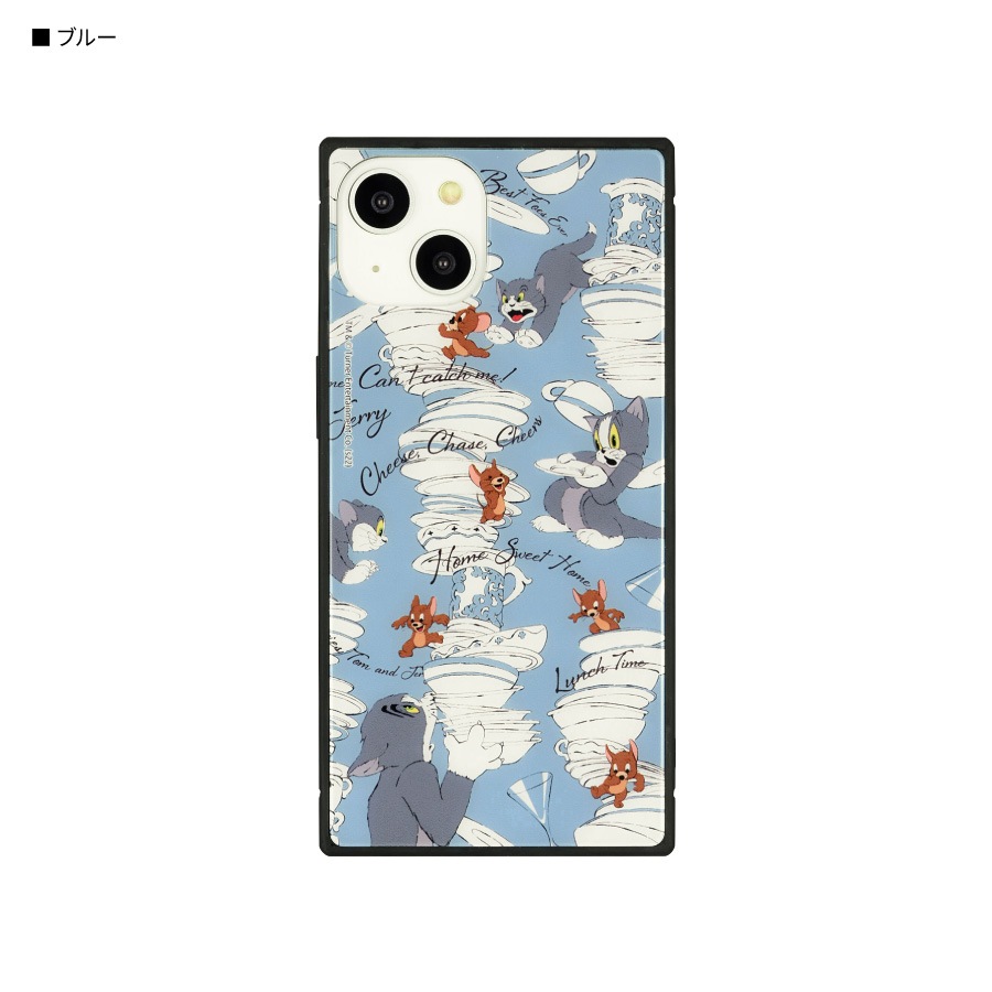 トムとジェリー iPhone14 / 13 対応 スクエアガラスケース